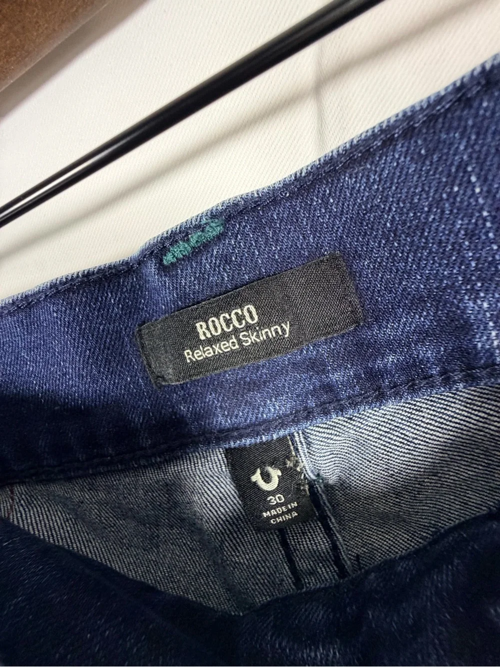TRUE RELIGION Men’s Size 30 Denim Jeans Rocco Style Relaxed Skinny Fit Stretch